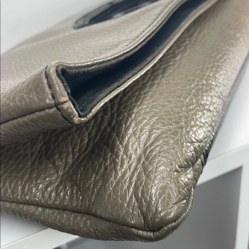 Vivienne Westwood Black and Taupe Foldover Clutch